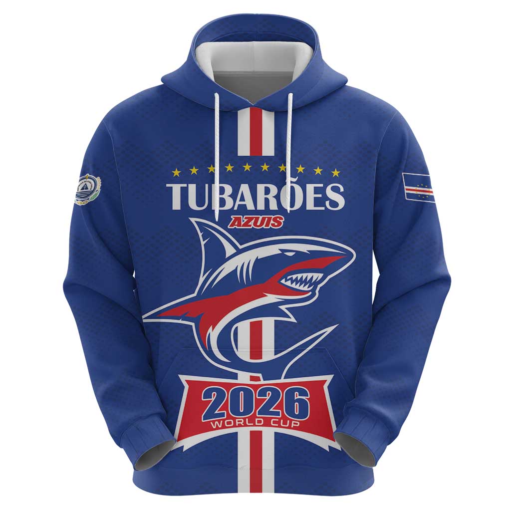Custom Cape Verde 2026 Football Hoodie Blue Sharks WC Debut - Wonder Print Shop