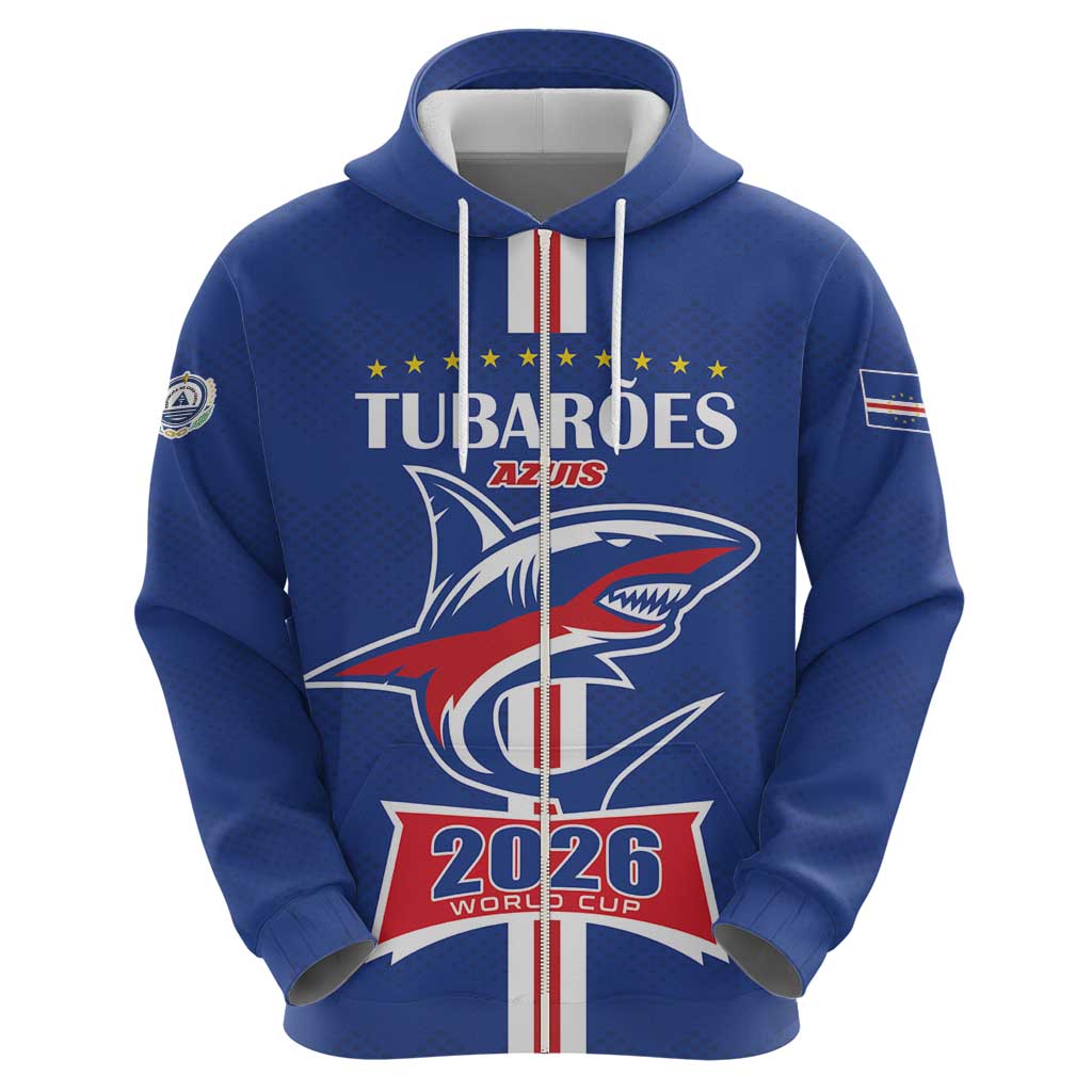 Custom Cape Verde 2026 Football Hoodie Blue Sharks WC Debut - Wonder Print Shop