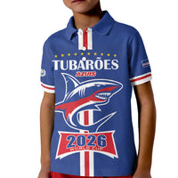 Custom Cape Verde 2026 Football Kid Polo Shirt Blue Sharks WC Debut - Wonder Print Shop