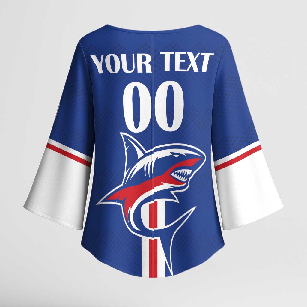 Custom Cape Verde 2026 Football Kimono Sleeve Blouse Blue Sharks WC Debut - Wonder Print Shop