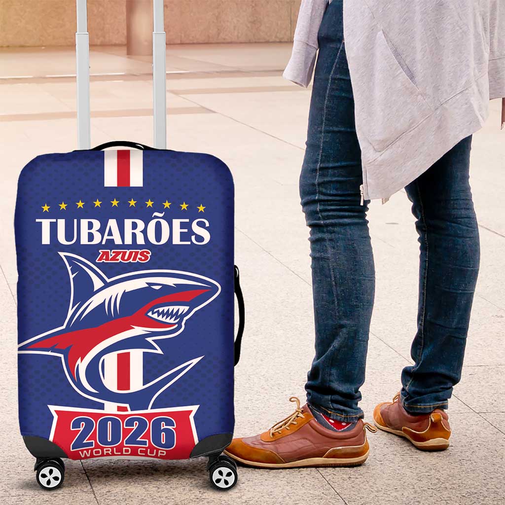 Cape Verde 2026 Football Luggage Cover Blue Sharks WC Debut - Wonder Print Shop