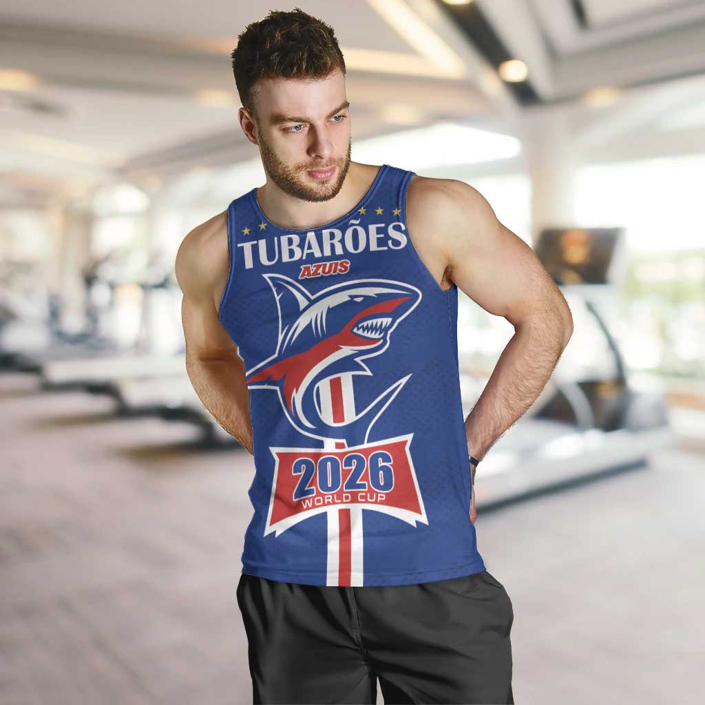 Custom Cape Verde 2026 Football Men Tank Top Blue Sharks WC Debut - Wonder Print Shop
