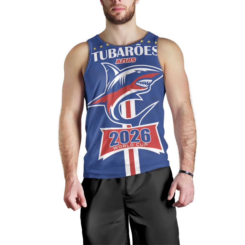Custom Cape Verde 2026 Football Men Tank Top Blue Sharks WC Debut - Wonder Print Shop