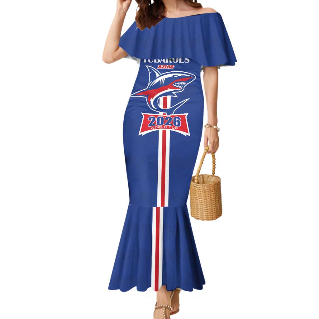Custom Cape Verde 2026 Football Mermaid Dress Blue Sharks WC Debut - Wonder Print Shop