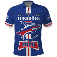 Custom Cape Verde 2026 Football Polo Shirt Blue Sharks WC Debut - Wonder Print Shop