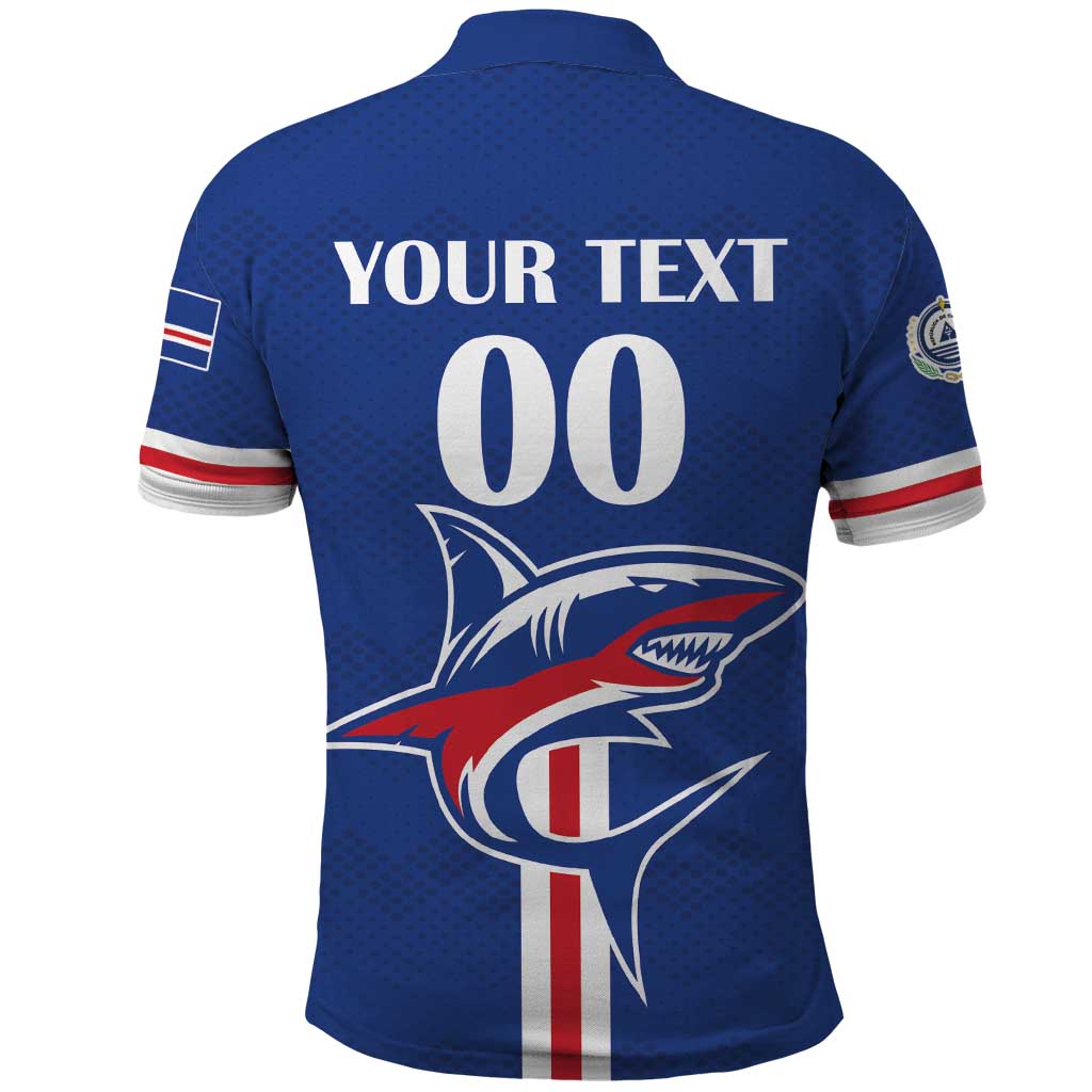 Custom Cape Verde 2026 Football Polo Shirt Blue Sharks WC Debut - Wonder Print Shop