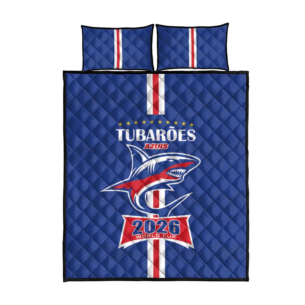 Cape Verde 2026 Football Quilt Bed Set Blue Sharks WC Debut - Wonder Print Shop