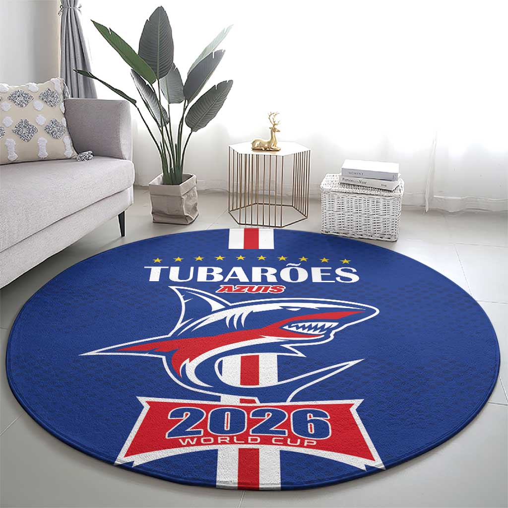 Cape Verde 2026 Football Round Carpet Blue Sharks WC Debut - Wonder Print Shop