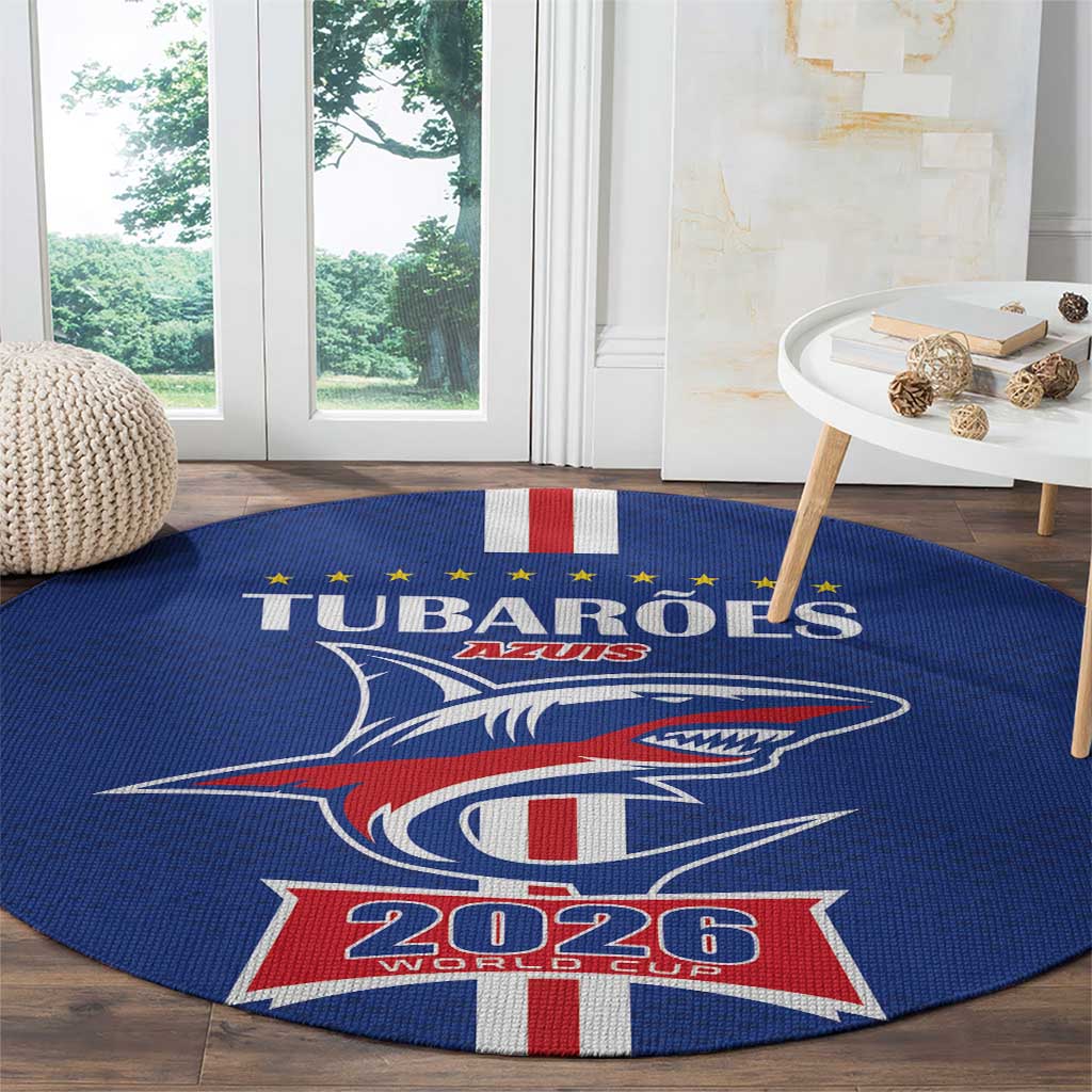 Cape Verde 2026 Football Round Carpet Blue Sharks WC Debut - Wonder Print Shop