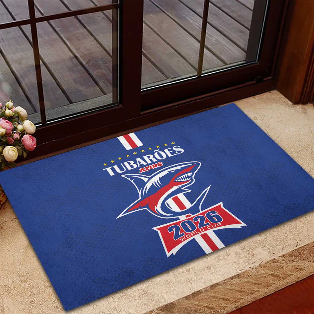 Cape Verde 2026 Football Rubber Doormat Blue Sharks WC Debut - Wonder Print Shop
