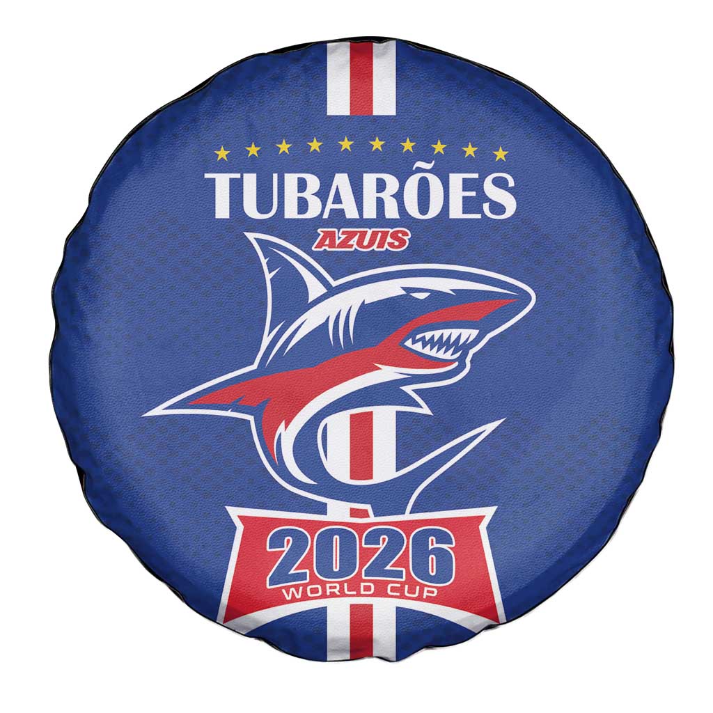 Cape Verde 2026 Football Spare Tire Cover Blue Sharks WC Debut - Wonder Print Shop