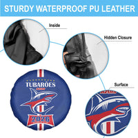 Cape Verde 2026 Football Spare Tire Cover Blue Sharks WC Debut - Wonder Print Shop