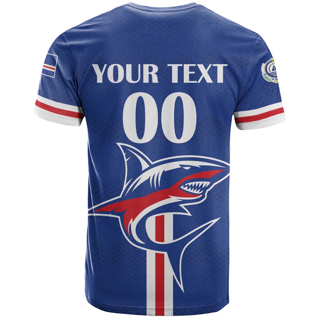 Custom Cape Verde 2026 Football T Shirt Blue Sharks WC Debut - Wonder Print Shop