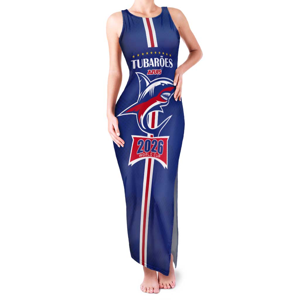 Custom Cape Verde 2026 Football Tank Maxi Dress Blue Sharks WC Debut - Wonder Print Shop