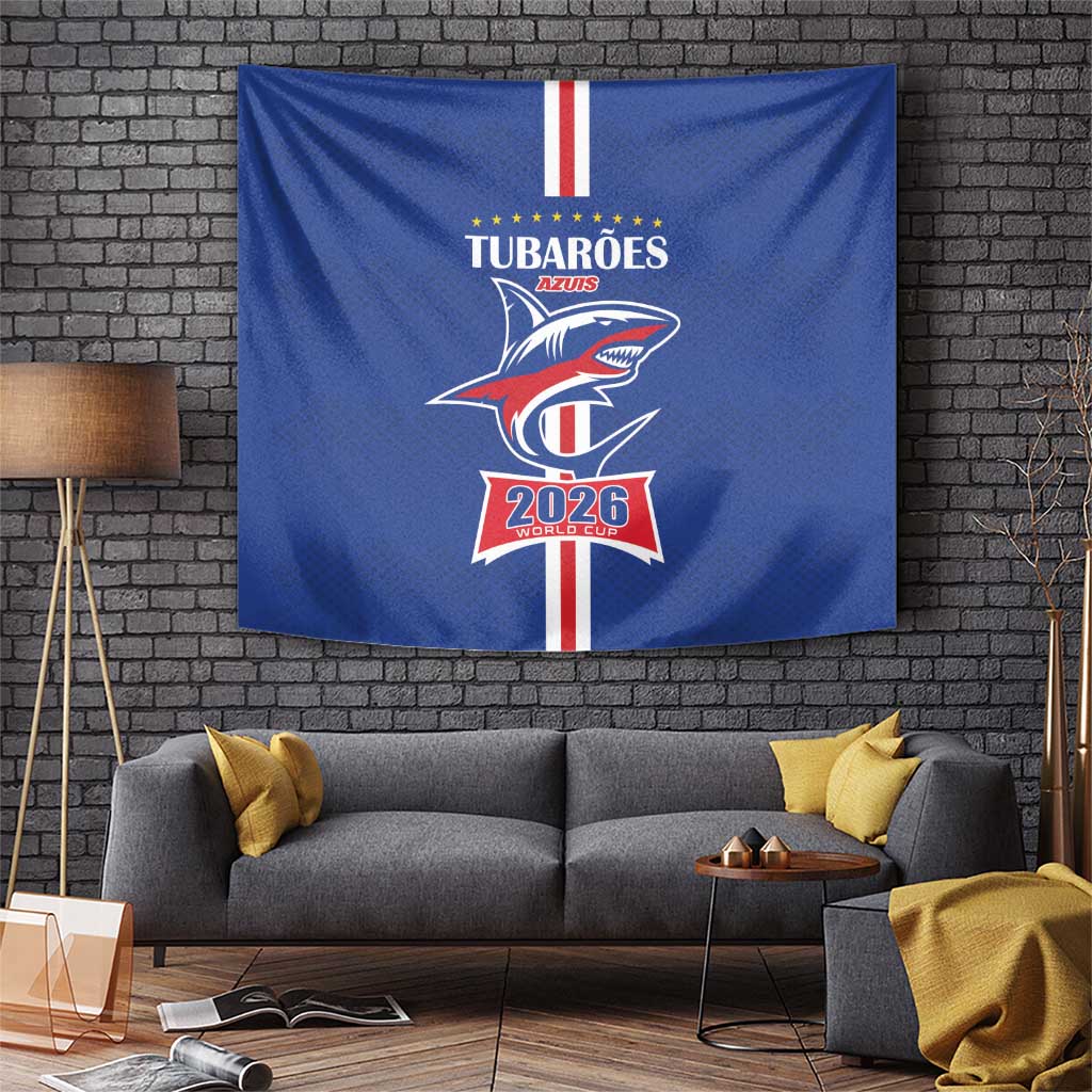 Cape Verde 2026 Football Tapestry Blue Sharks WC Debut - Wonder Print Shop