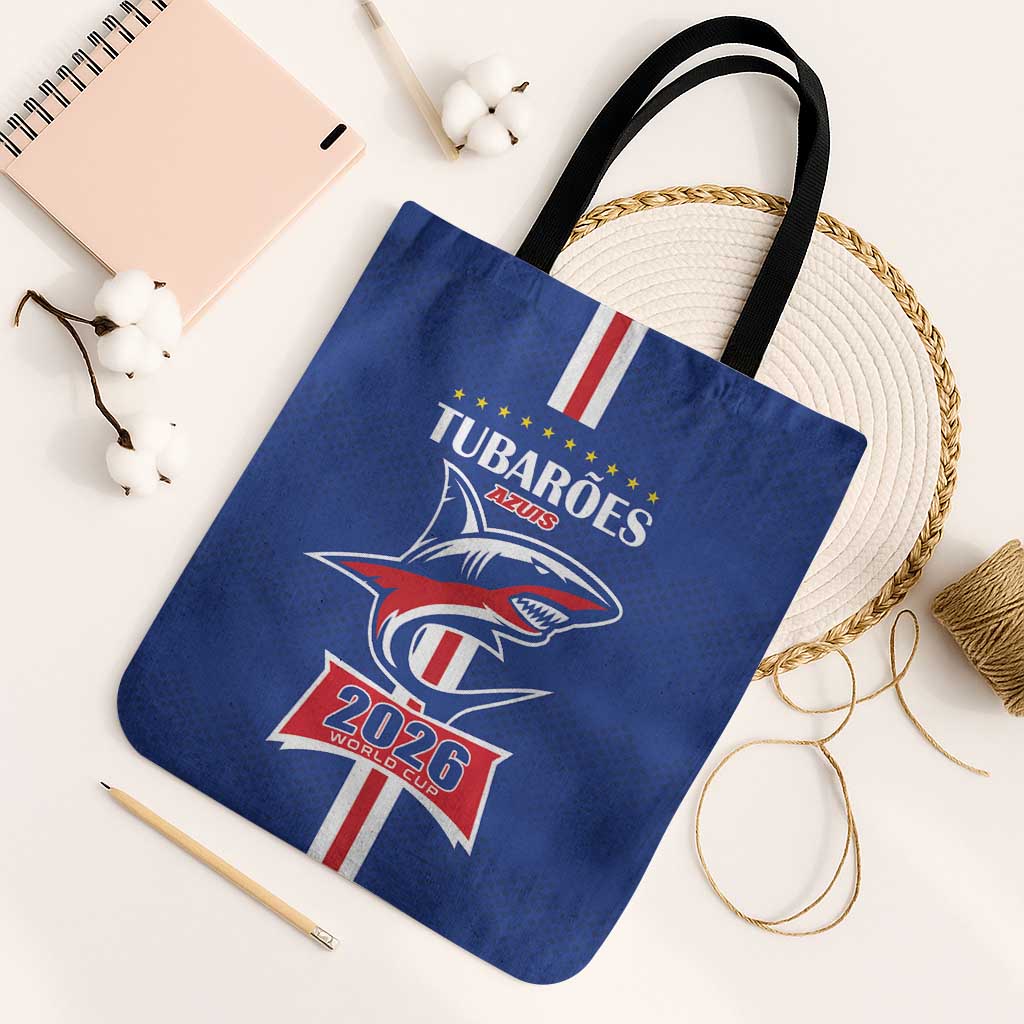 Cape Verde 2026 Football Tote Bag Blue Sharks WC Debut - Wonder Print Shop