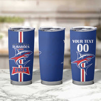 Custom Cape Verde 2026 Football Tumbler Cup Blue Sharks WC Debut - Wonder Print Shop