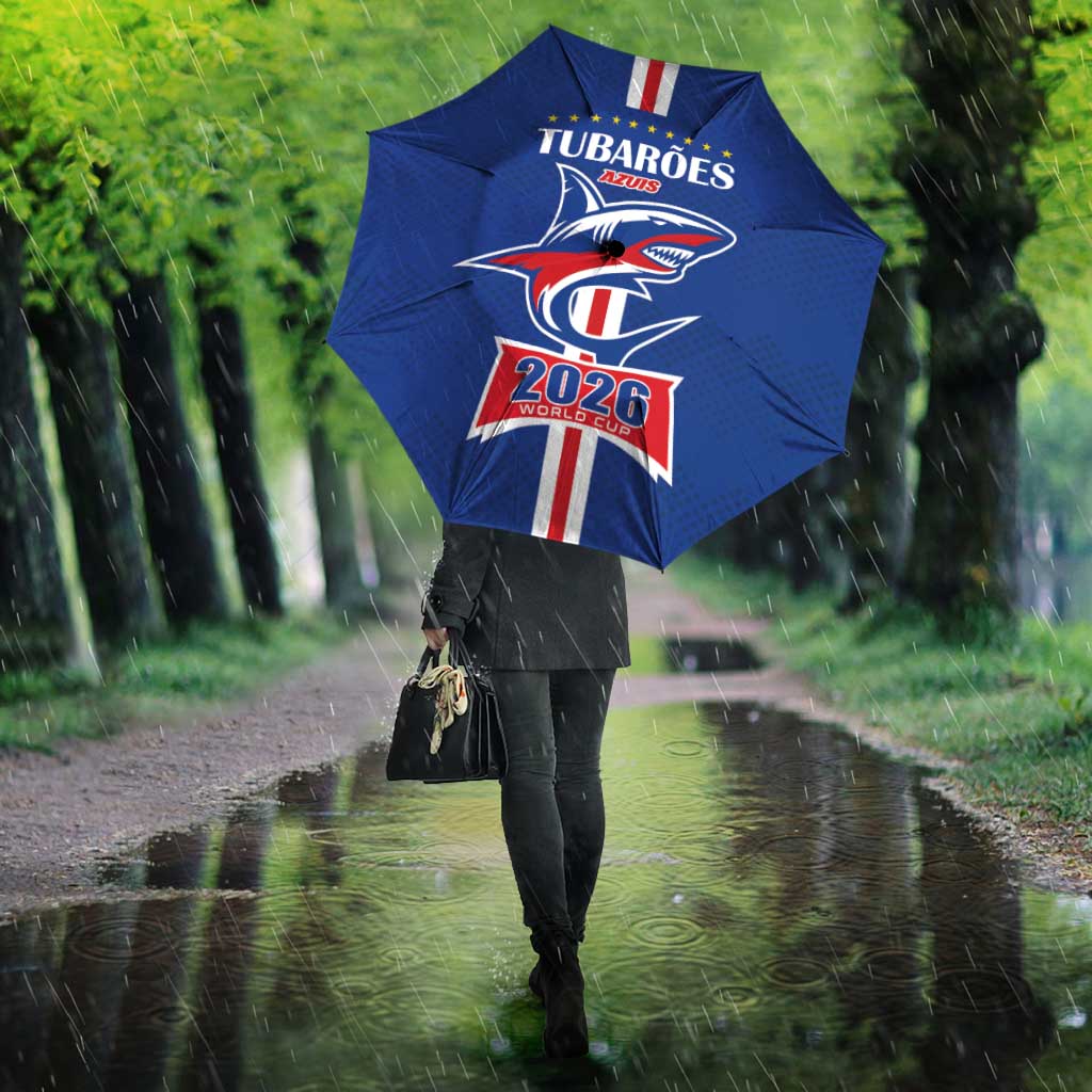 Cape Verde 2026 Football Umbrella Blue Sharks WC Debut - Wonder Print Shop