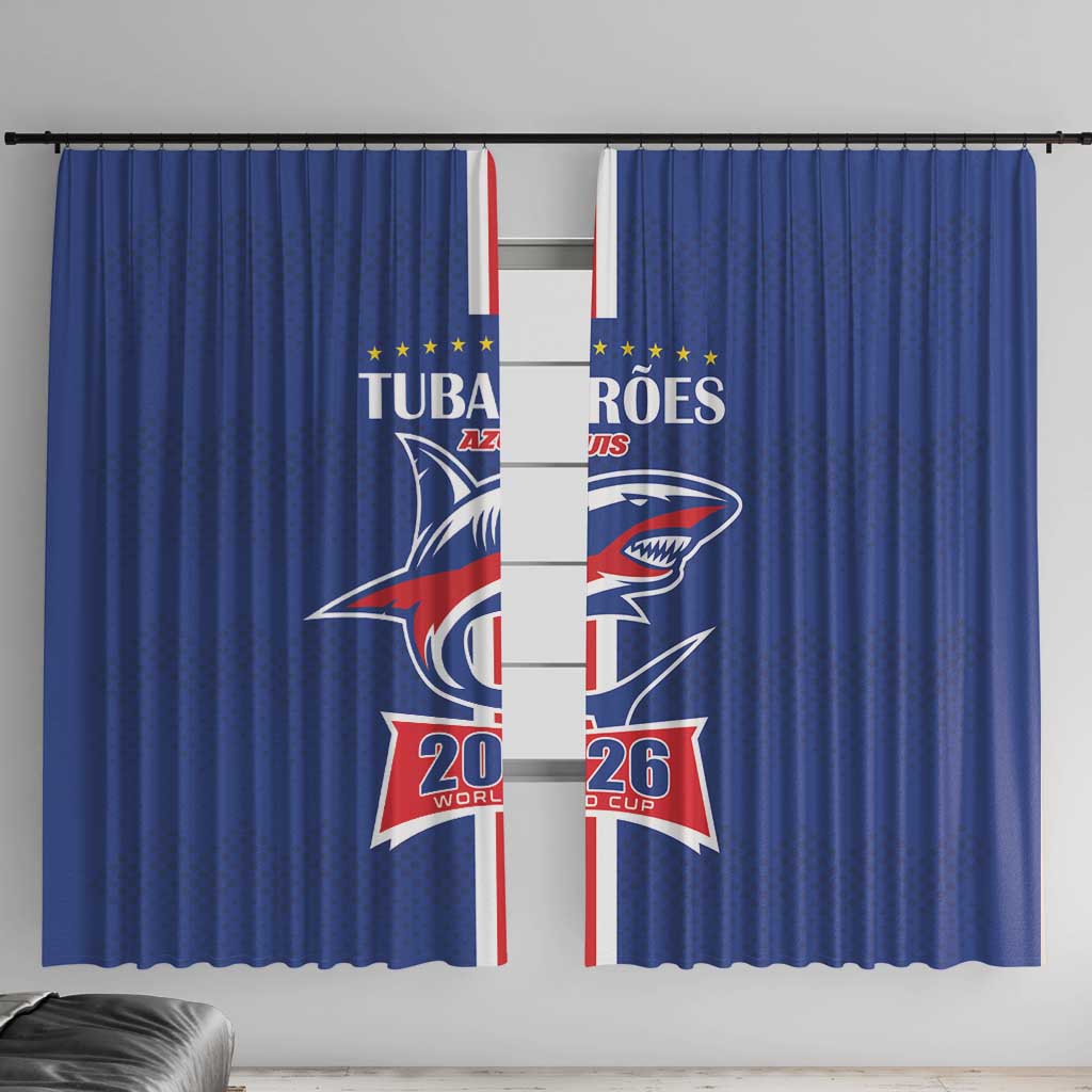 Cape Verde 2026 Football Window Curtain Blue Sharks WC Debut - Wonder Print Shop