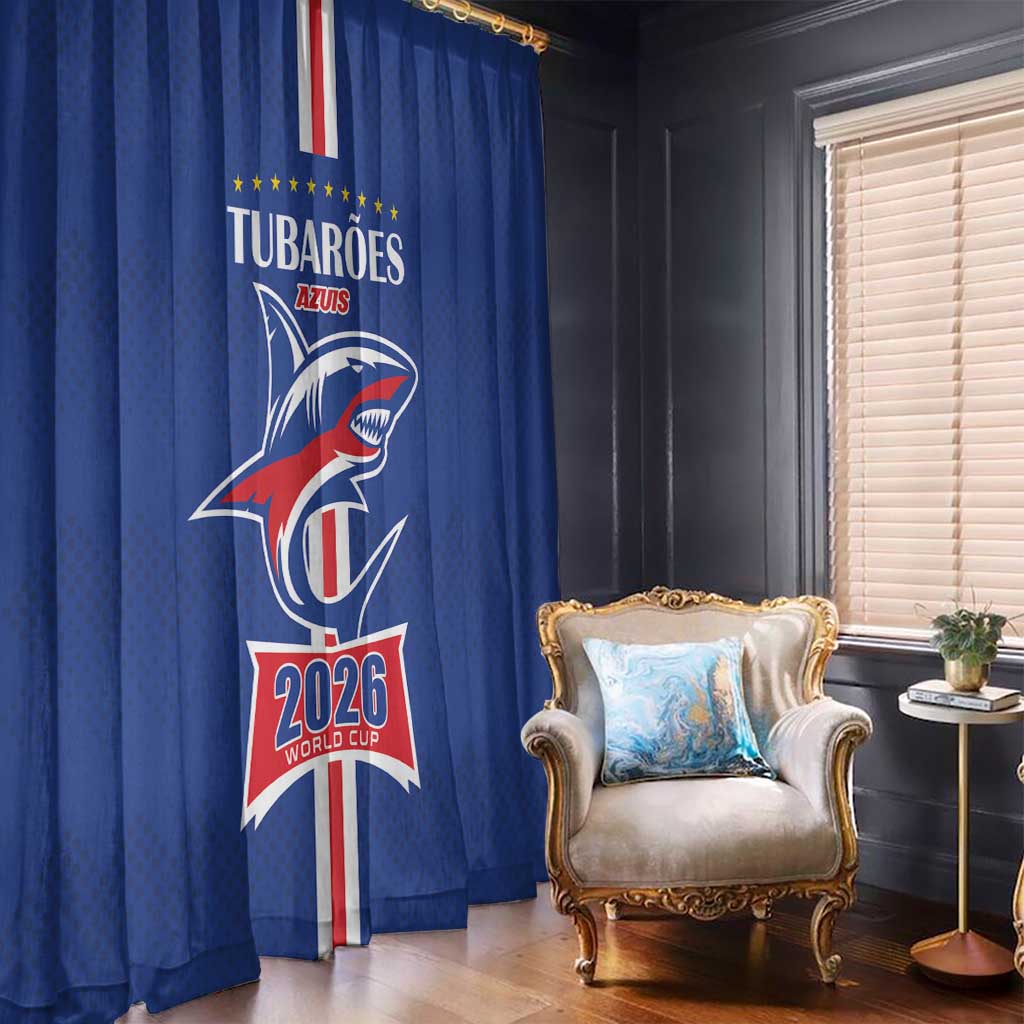 Cape Verde 2026 Football Window Curtain Blue Sharks WC Debut - Wonder Print Shop