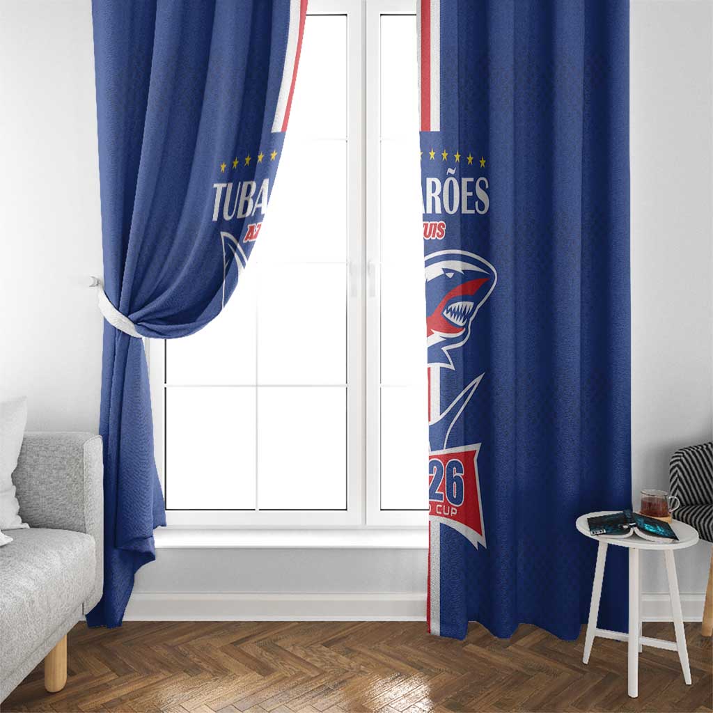 Cape Verde 2026 Football Window Curtain Blue Sharks WC Debut - Wonder Print Shop