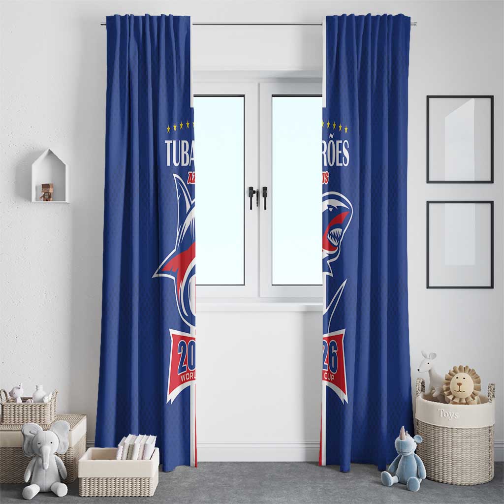 Cape Verde 2026 Football Window Curtain Blue Sharks WC Debut - Wonder Print Shop