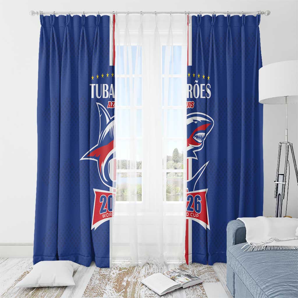 Cape Verde 2026 Football Window Curtain Blue Sharks WC Debut - Wonder Print Shop