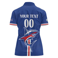 Custom Cape Verde 2026 Football Women Polo Shirt Blue Sharks WC Debut - Wonder Print Shop