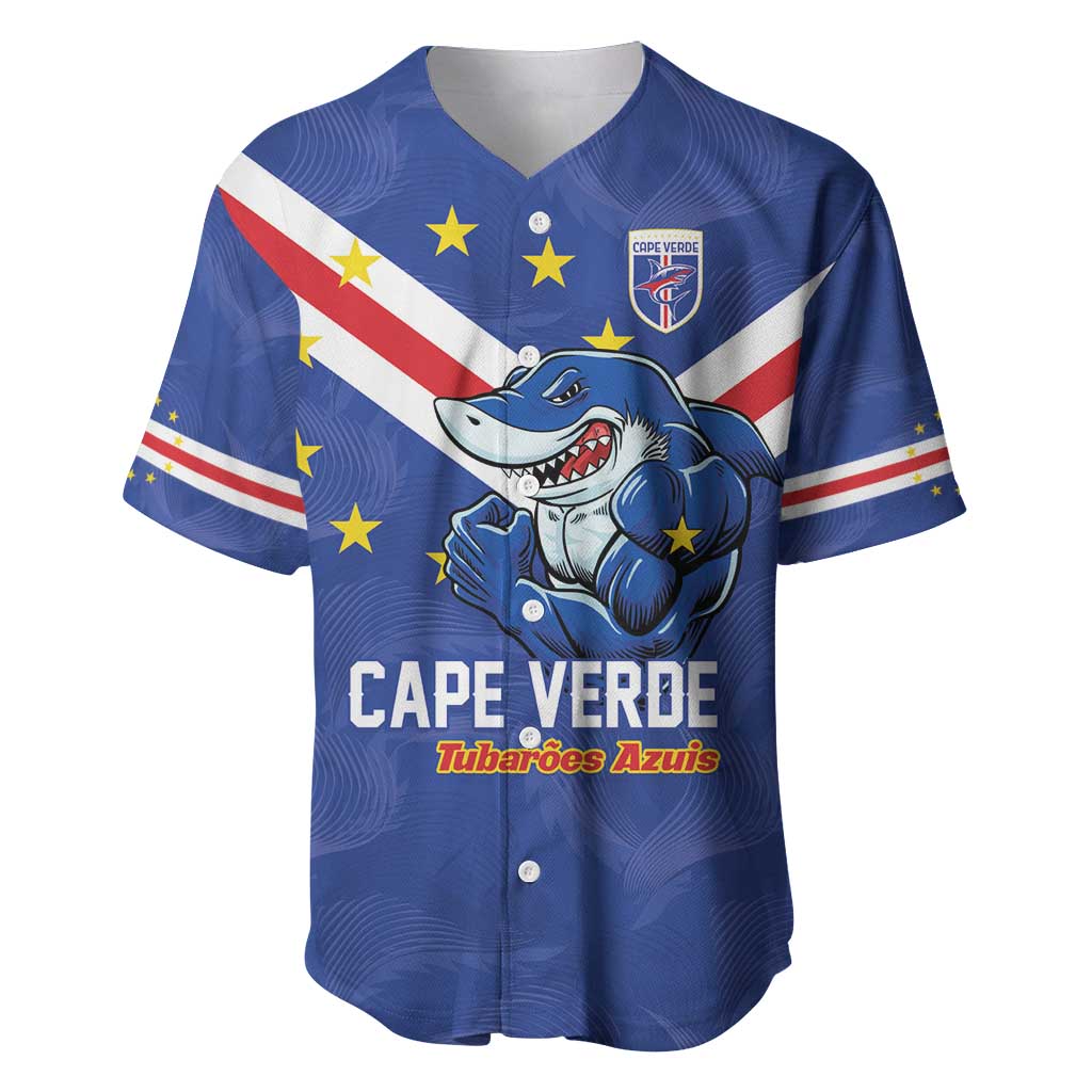 Custom Cape Verde Football Baseball Jersey Tubaroes Azuis Make History - Wonder Print Shop