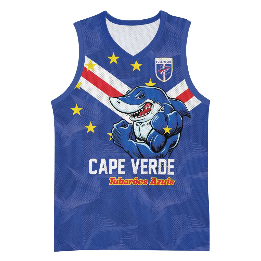 Custom Cape Verde Football Basketball Jersey Tubaroes Azuis Make History - Wonder Print Shop