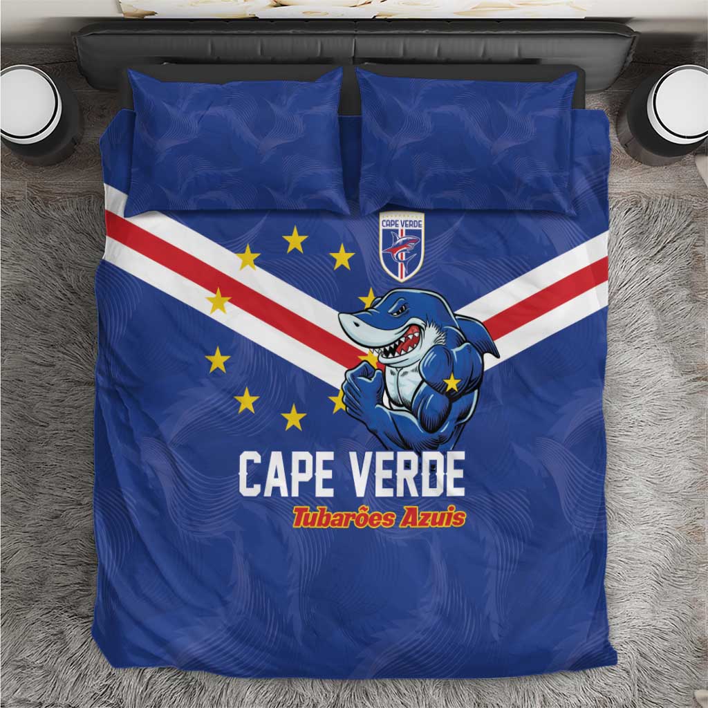 Cape Verde Football Bedding Set Tubaroes Azuis Make History - Wonder Print Shop