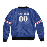 Custom Cape Verde Football Bomber Jacket Tubaroes Azuis Make History - Wonder Print Shop