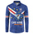 Custom Cape Verde Football Button Sweatshirt Tubaroes Azuis Make History - Wonder Print Shop