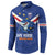 Custom Cape Verde Football Button Sweatshirt Tubaroes Azuis Make History - Wonder Print Shop