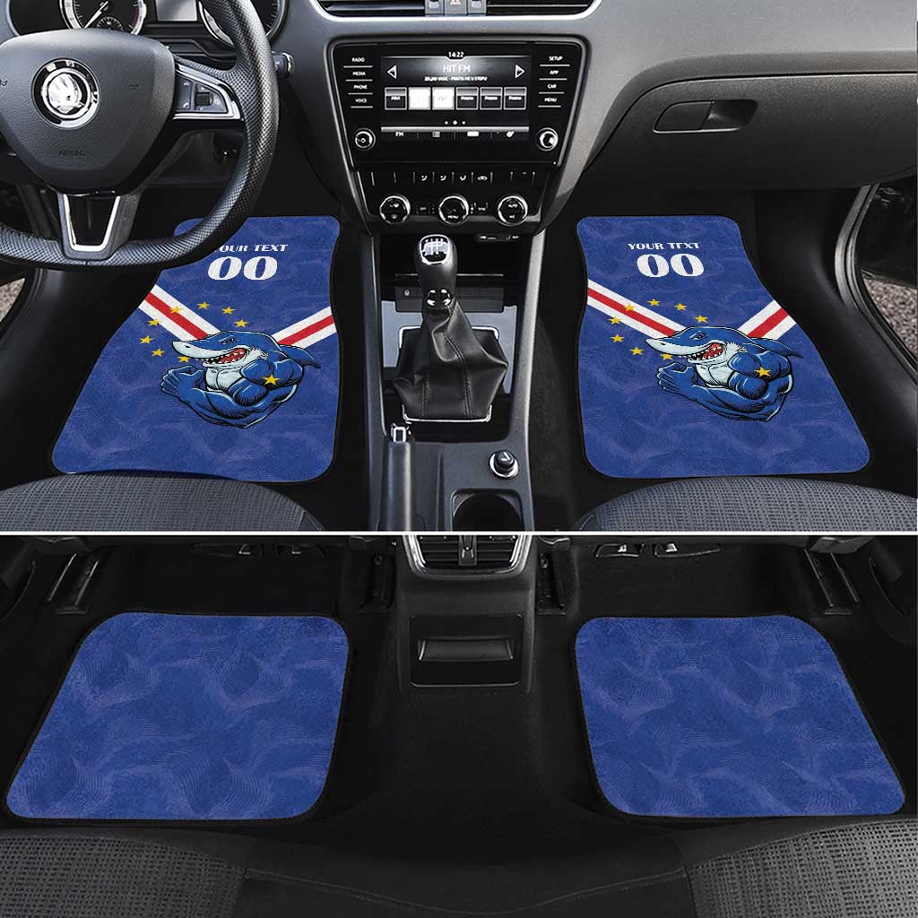 Custom Cape Verde Football Car Mats Tubaroes Azuis Make History - Wonder Print Shop