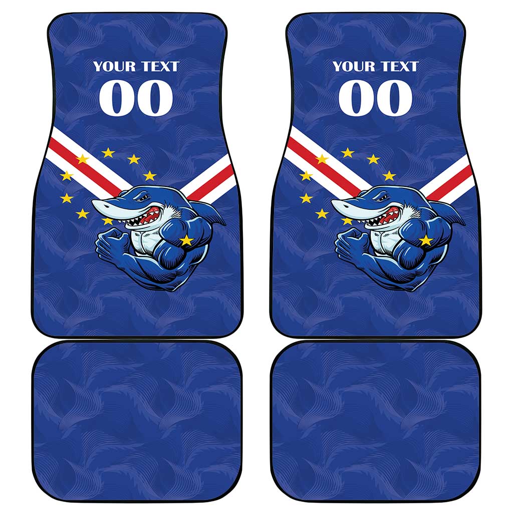 Custom Cape Verde Football Car Mats Tubaroes Azuis Make History - Wonder Print Shop