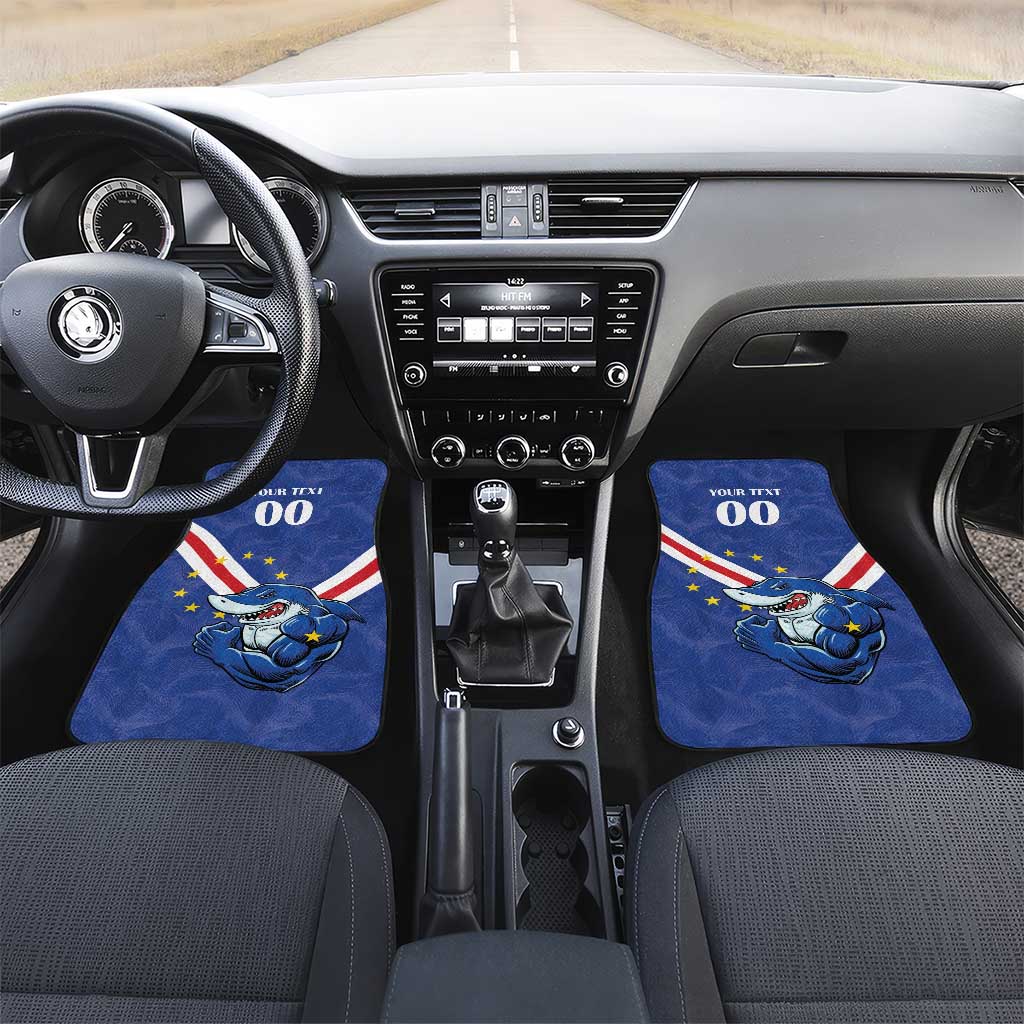 Custom Cape Verde Football Car Mats Tubaroes Azuis Make History - Wonder Print Shop