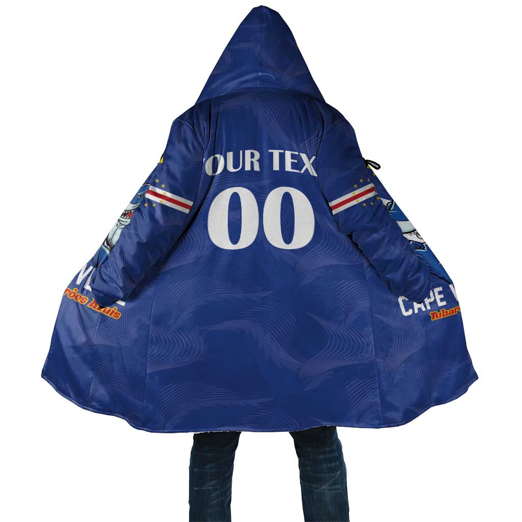 Custom Cape Verde Football Cloak Tubaroes Azuis Make History - Wonder Print Shop