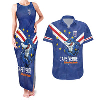Custom Cape Verde Football Couples Matching Tank Maxi Dress and Hawaiian Shirt Tubaroes Azuis Make History - Wonder Print Shop