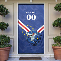 Custom Cape Verde Football Door Cover Tubaroes Azuis Make History - Wonder Print Shop
