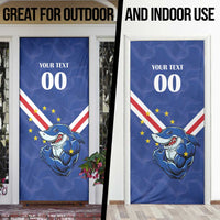 Custom Cape Verde Football Door Cover Tubaroes Azuis Make History - Wonder Print Shop