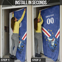 Custom Cape Verde Football Door Cover Tubaroes Azuis Make History - Wonder Print Shop