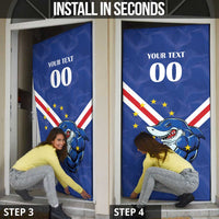 Custom Cape Verde Football Door Cover Tubaroes Azuis Make History - Wonder Print Shop