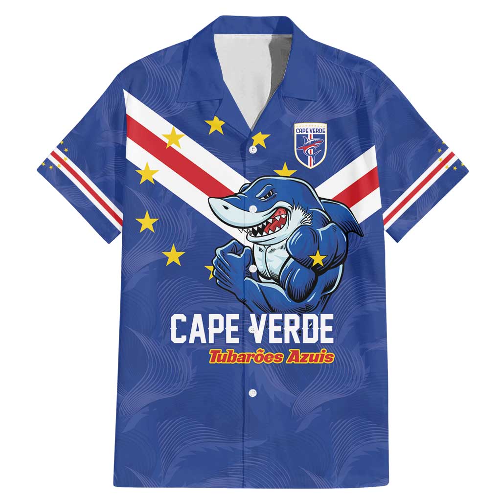 Custom Cape Verde Football Family Matching Mermaid Dress and Hawaiian Shirt Tubaroes Azuis Make History - Wonder Print Shop