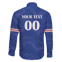 Custom Cape Verde Football Family Matching Off The Shoulder Long Sleeve Dress and Hawaiian Shirt Tubaroes Azuis Make History - Wonder Print Shop