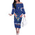 Custom Cape Verde Football Family Matching Off The Shoulder Long Sleeve Dress and Hawaiian Shirt Tubaroes Azuis Make History - Wonder Print Shop
