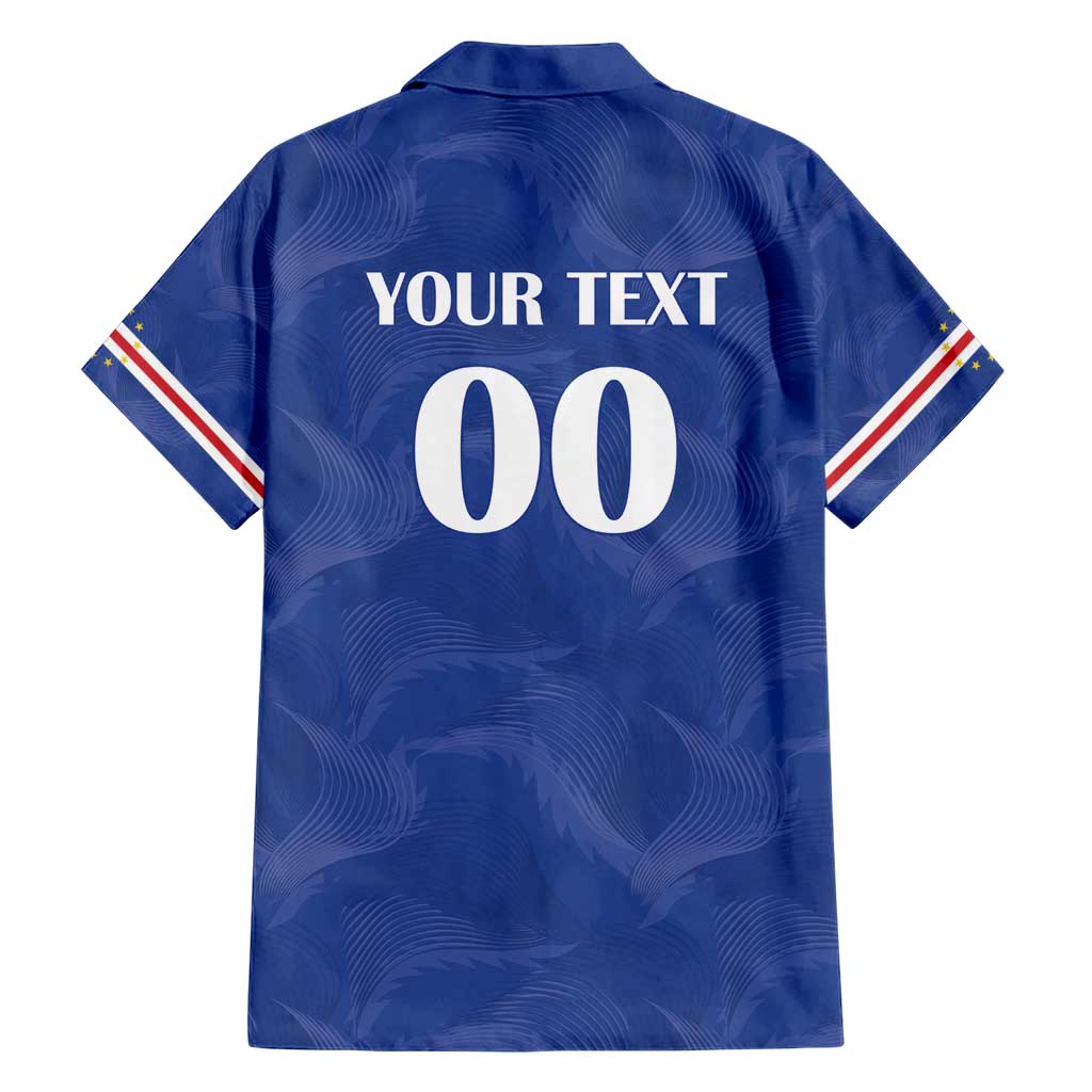 Custom Cape Verde Football Family Matching Short Sleeve Bodycon Dress and Hawaiian Shirt Tubaroes Azuis Make History - Wonder Print Shop