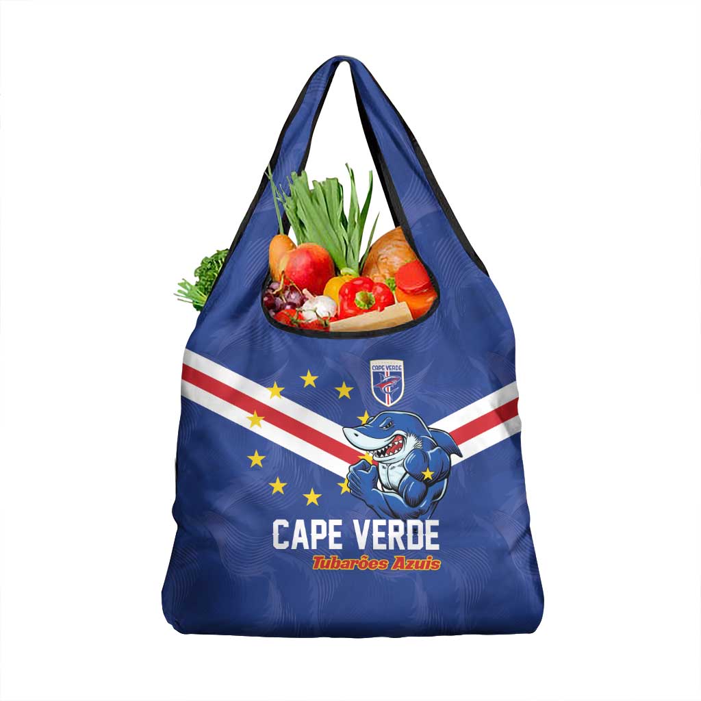 Cape Verde Football Grocery Bag Tubaroes Azuis Make History - Wonder Print Shop