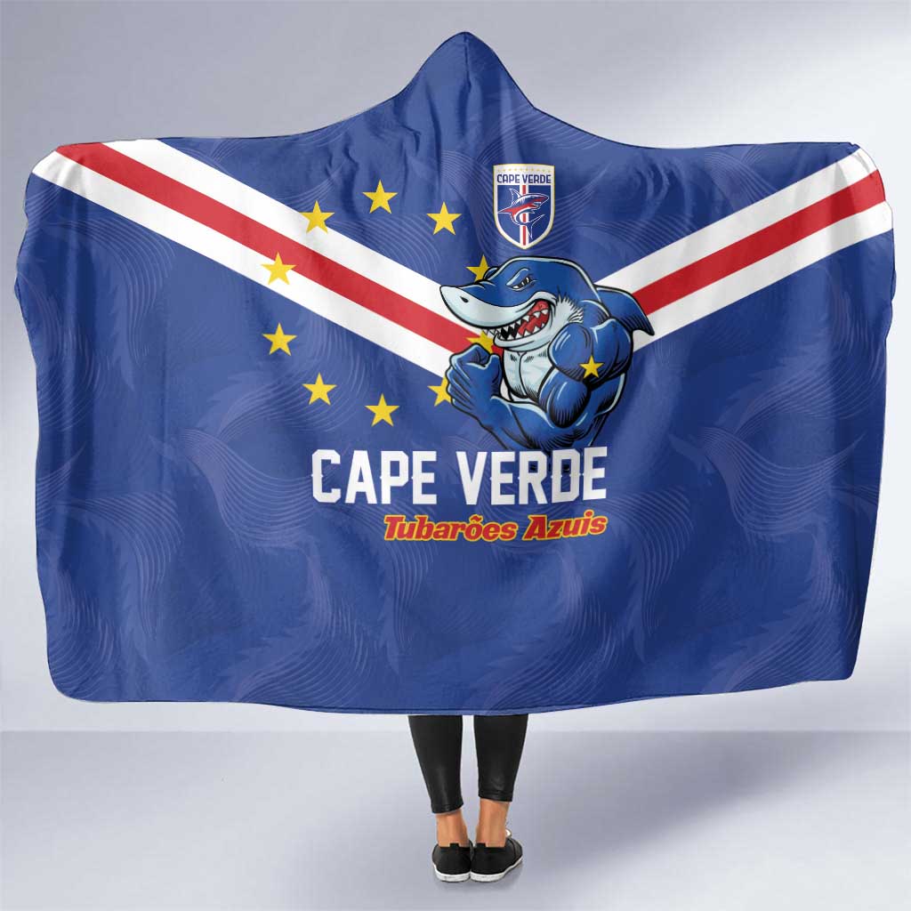 Cape Verde Football Hooded Blanket Tubaroes Azuis Make History - Wonder Print Shop