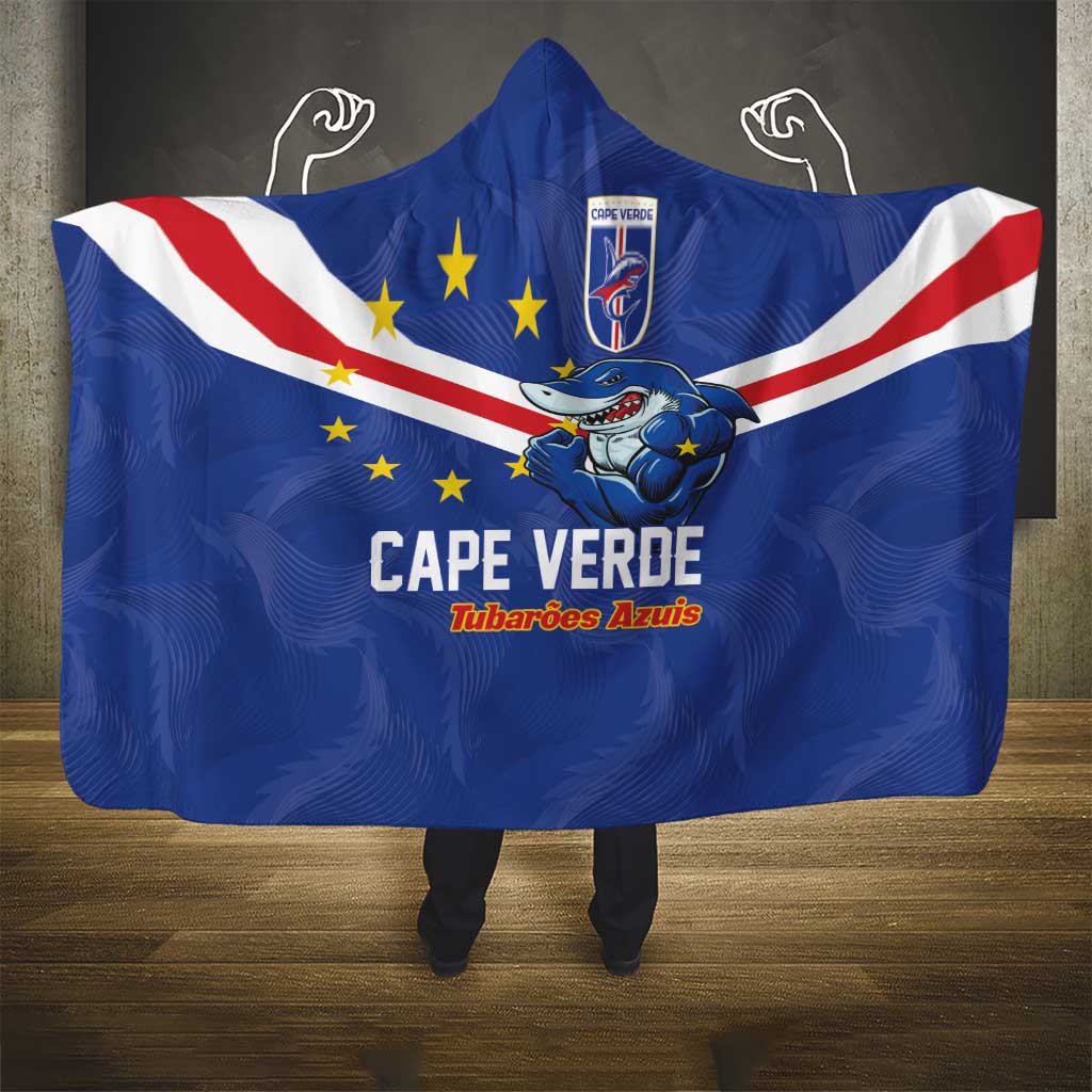 Cape Verde Football Hooded Blanket Tubaroes Azuis Make History - Wonder Print Shop